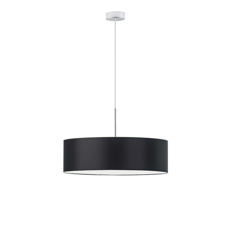 Aubrionna 4 - Light Drum Pendant, Black, Chrome