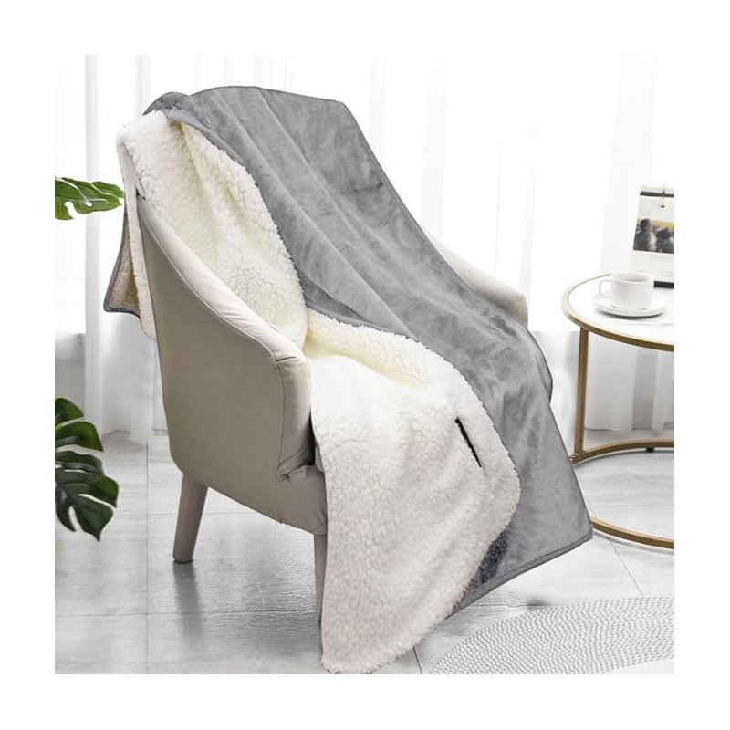 Veyo Throw Blanket, Silver, 150cm W x 200cm L