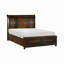 Lit plateforme traditionnel Queen avec tête de lit traîneau, finition cerisier brun, rangement au pied de lit, mobilier de chambre classique (1 pièce)-829608995