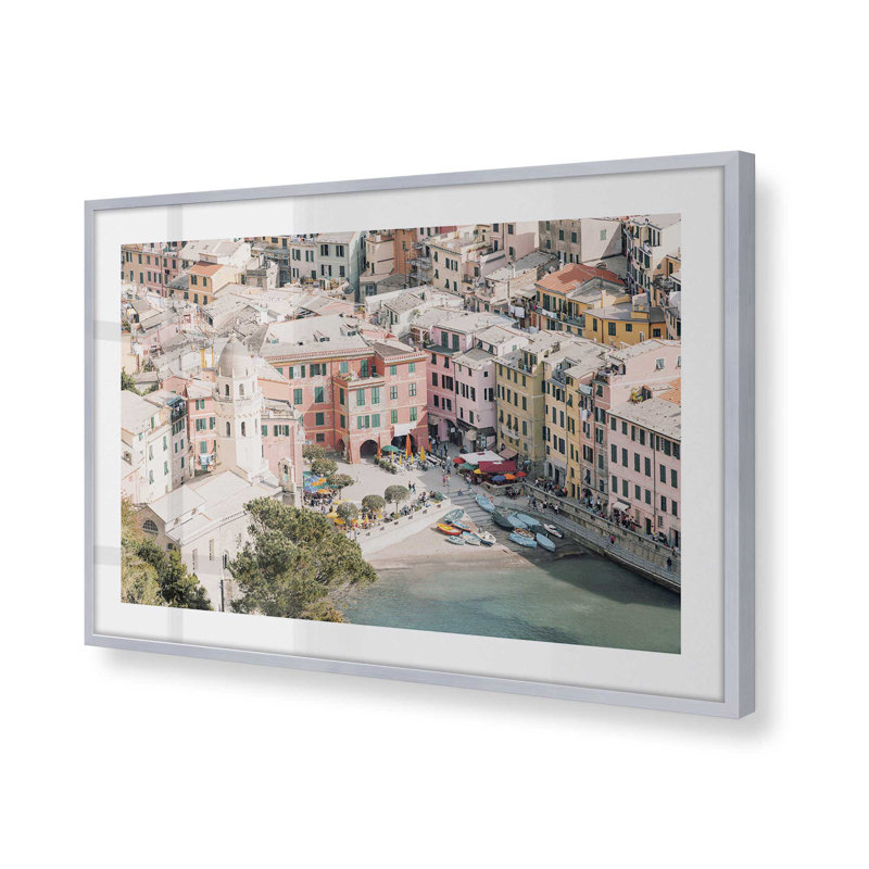 Imprimé Riviera Riviera, Cadre simple en chrome poli poli, H 9,25 po x l 11,25 po x P 1,25 po