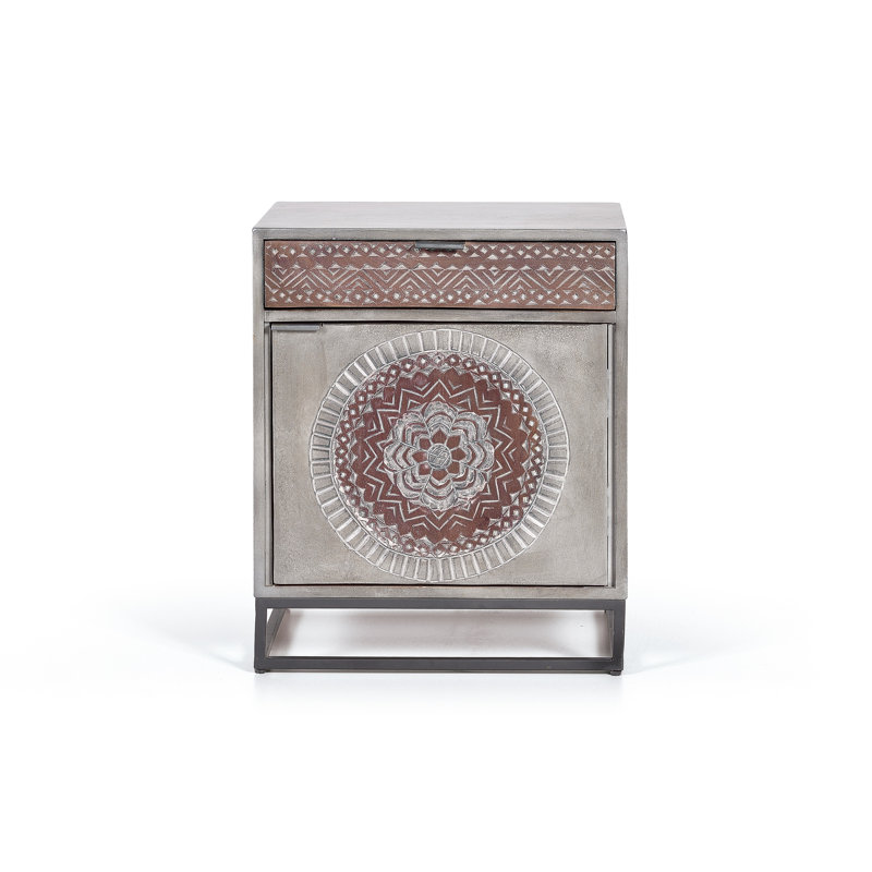Gerhardt 50cm W Solid Wood Bedside Table