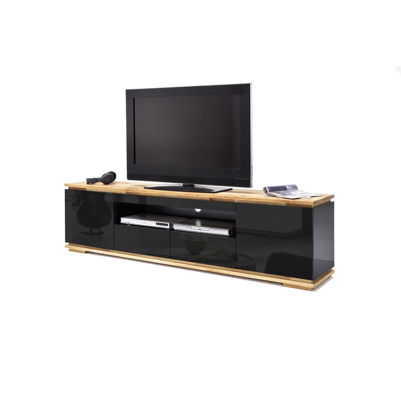 Dacian Unfinished TV Stand for TVs up to 88", Black
