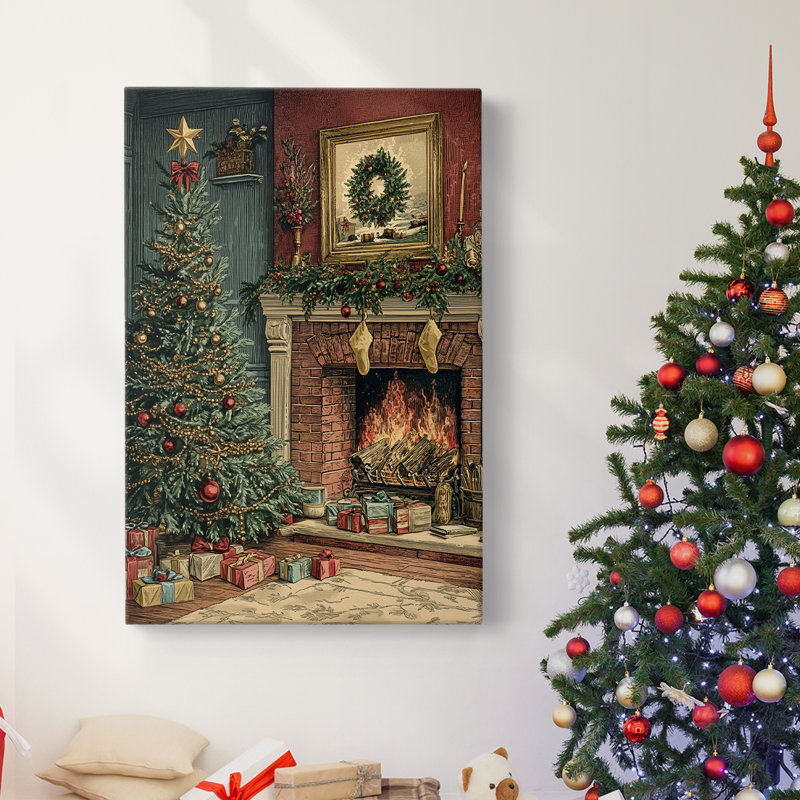 Art des Fêtes de Noël - Toile tendue avec châssis dxix, H 18 po x l 12 po