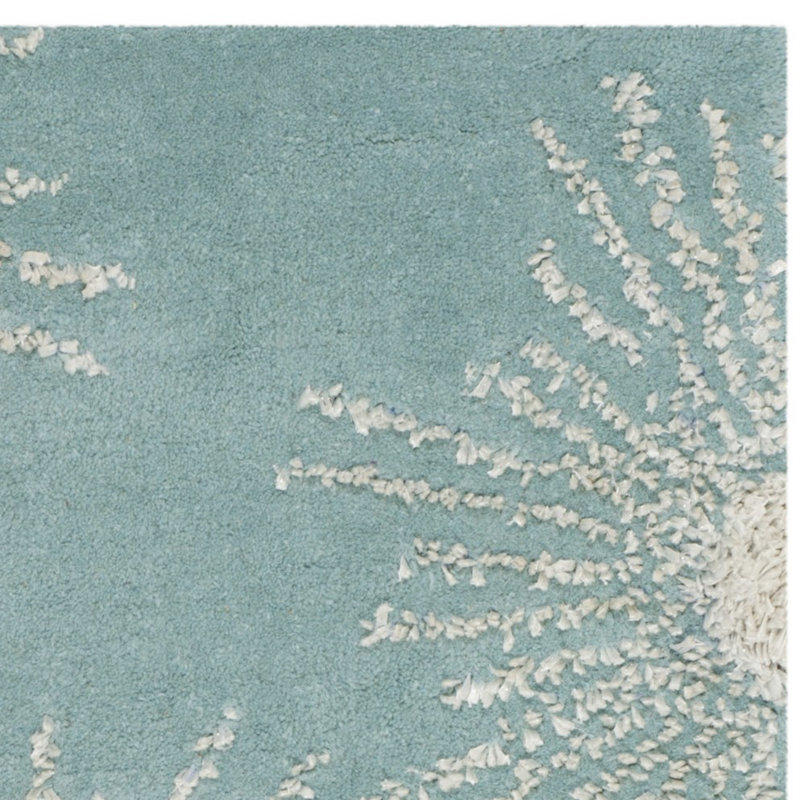 Amier Hand Tufted Wool And Viscose Abstract Rug, Runner 2'6" x 8'