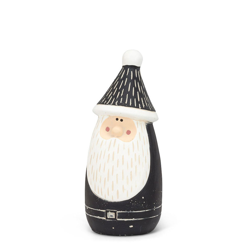 Figurine de père Noël gnome, Noir, H 7 po x l 3 po x P 3 po