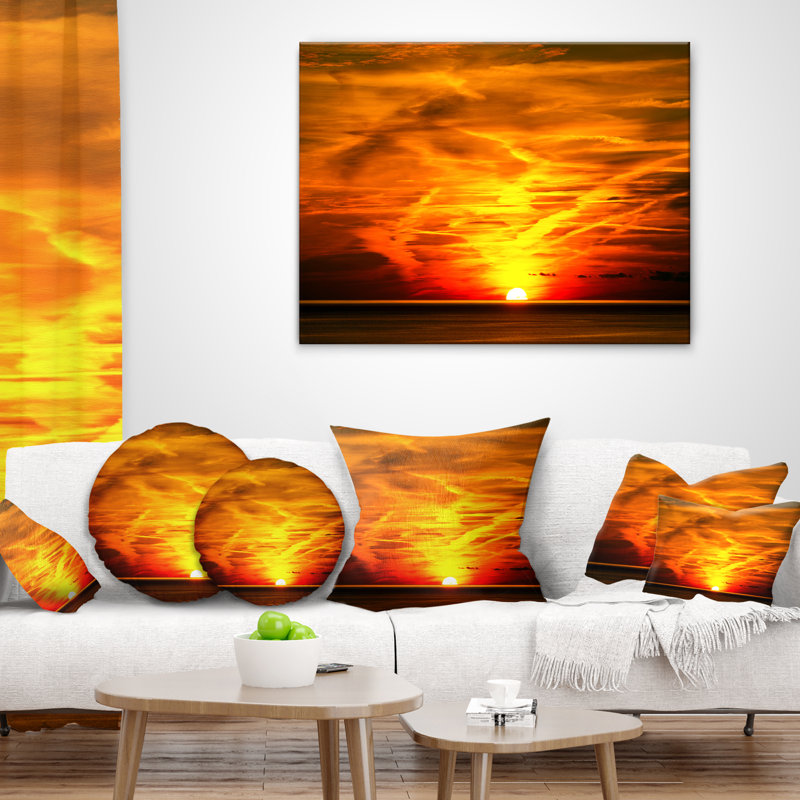 Coussin Schafer Designart "Sunset in Liguria Italy"