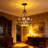 3 Light Dimmable Butterfly-shaped Chandelier With Adjustable Long Chain