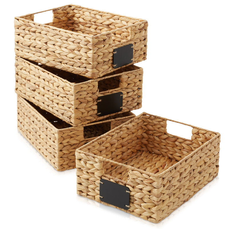 Casafield Natural Fiber Decorative Basket, Tan