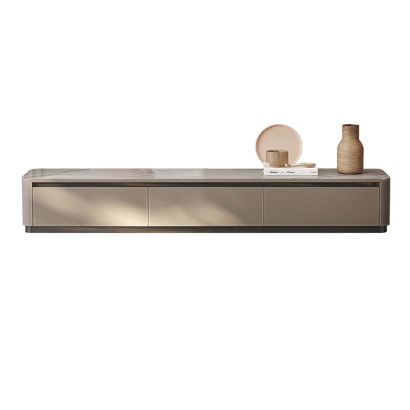 Modern Beige Solid Wood TV Stands