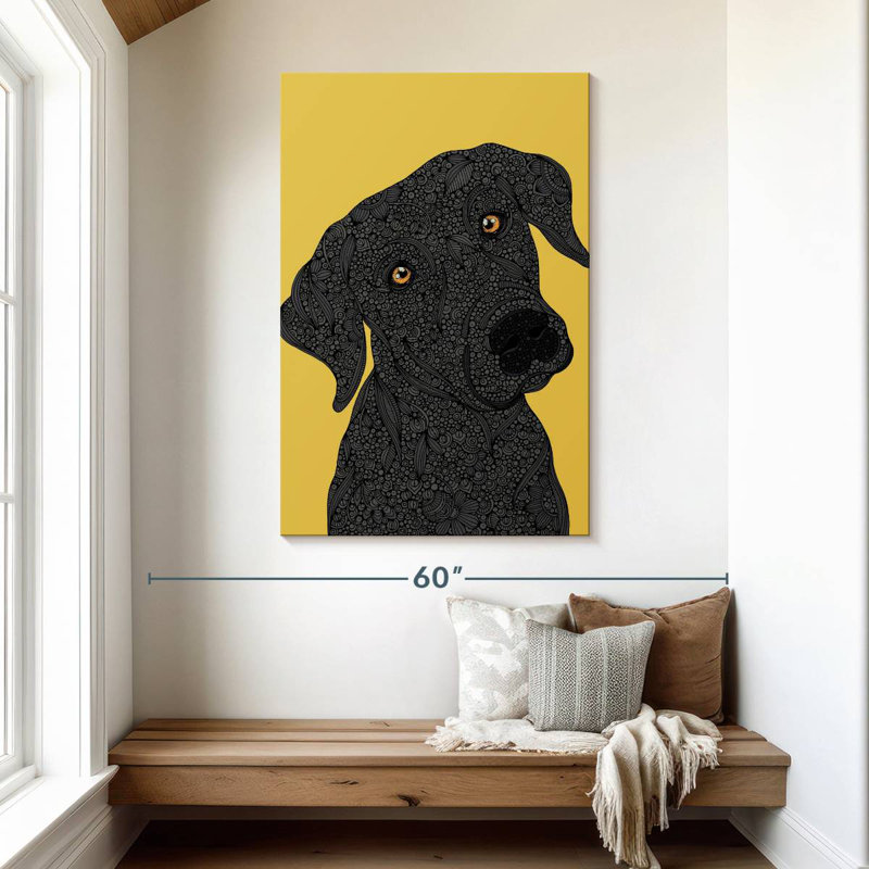 Brampt Black Labrador, 48" H x 32" W