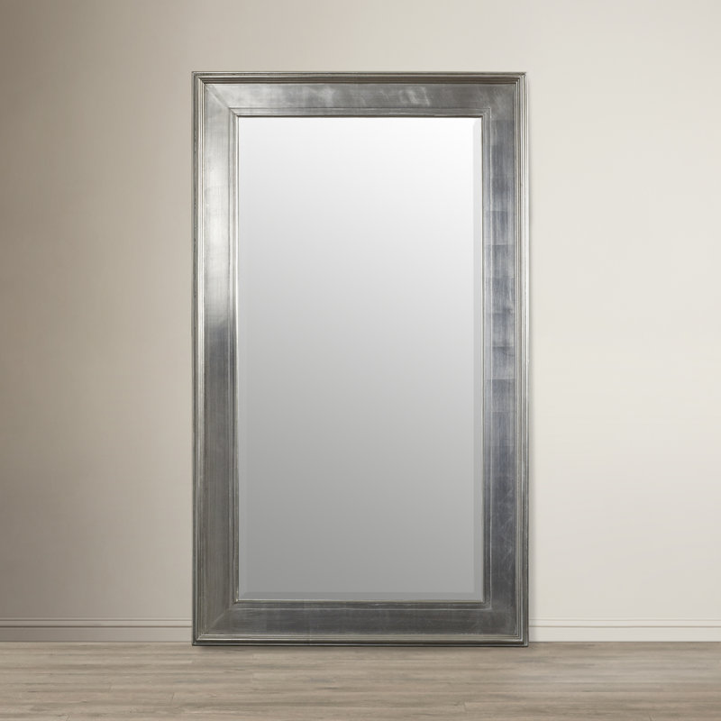 Perrigo Beveled Wood Framed Silver Rectangle Full Length Mirror