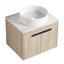 Meuble-lavabo flottant de conception moderne avec lavabo en céramique, fixation murale avec porte à fermeture en douceur pour un rangement élégant-2088945607