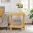 Contemporary Wood Shelf End Table, Yellow