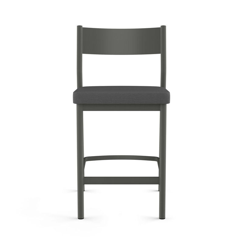 Tabouret de comptoir Latitude Run® Cullison, Gris foncé, Gris foncé