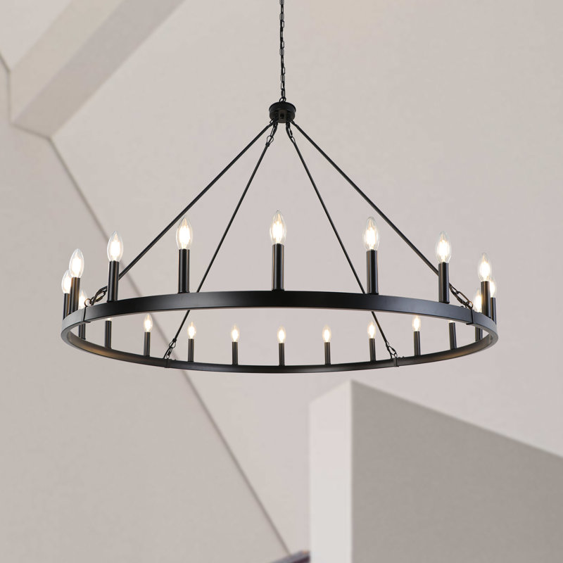 Lustre Yeraldine Light Lagre, Noir, 20 lumières