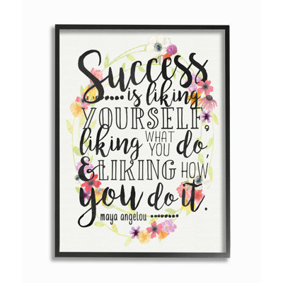 «Success Is Liking Yourself» par Erica Billups, reproduction d'art textuel sur toile