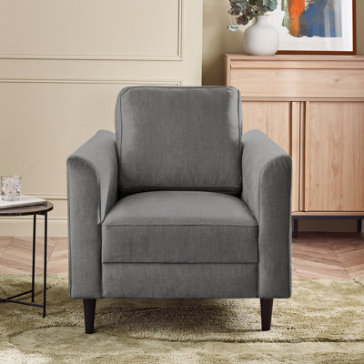 Logi Fabric Occasional Armchair - Upholstered Modern Minimalist Boxy Style