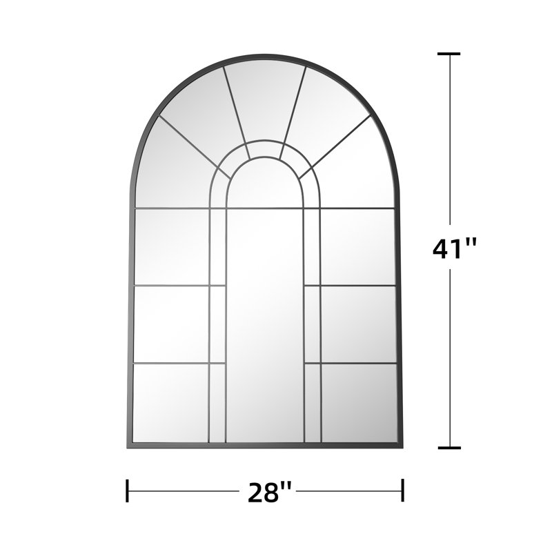 Miroir de salle de bain mural 41 po H 41 po x l 28 po, Noir