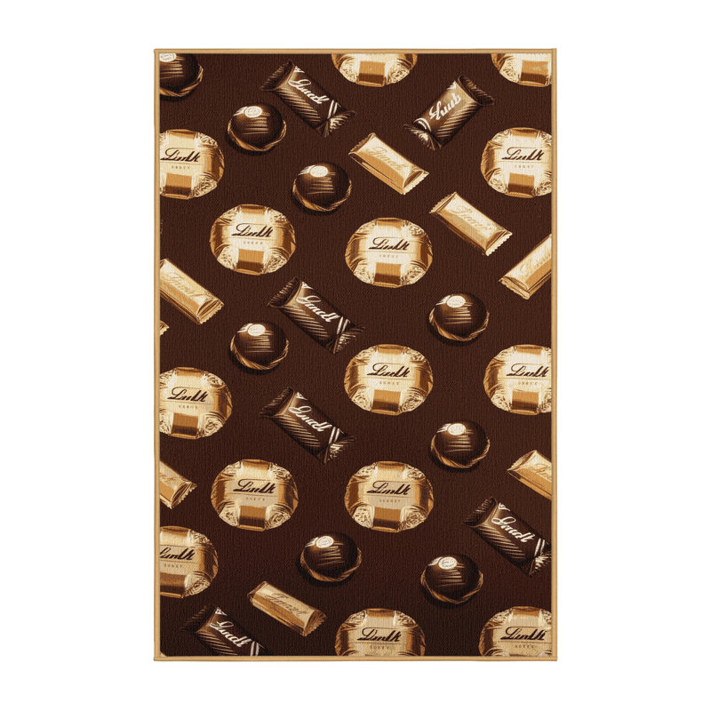  Tapis lavable au chocolat Lindt, Rectangle de 5 pi x 8 pi