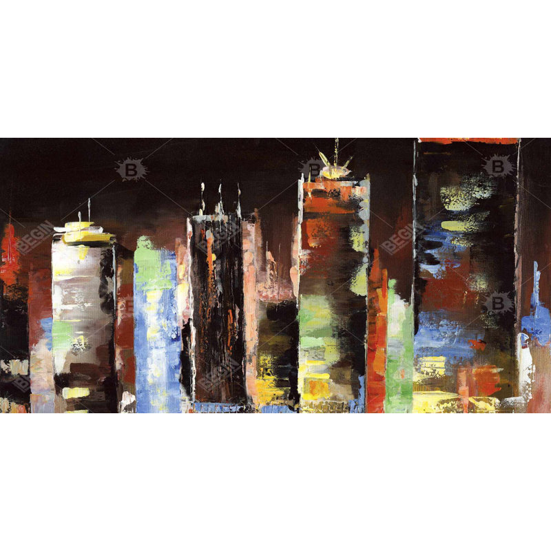 Cityscape by night - 15.75"x31.50" Desk mat