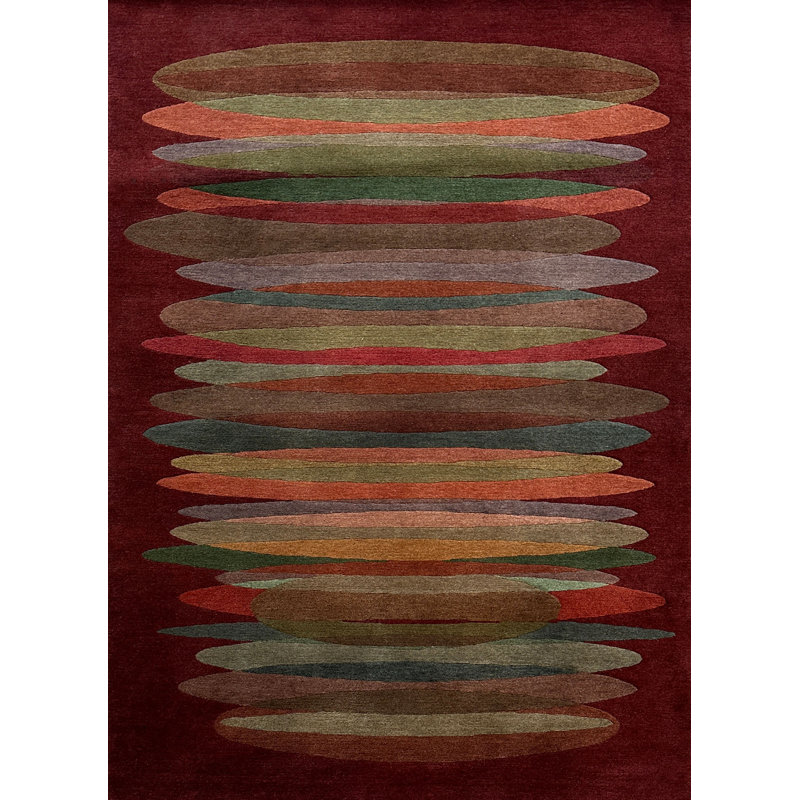 TALL STACK RED, Rectangle 5' x 7'