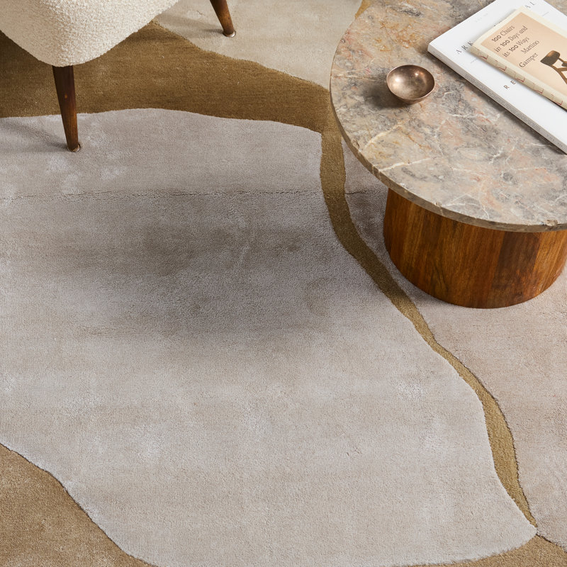 Jaipur Living Elior LYD01 Tufted Abstract Ivory/Yellow Area Rug (12'X15'), Rectangle 9' x 12'
