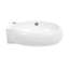 Lavabo de salle de bain mural en céramique blanche 16 x 11 po, rectangulaire, acide, teinture à faible absorption d'eau, poli lisse, fournitures d'outils d'installation