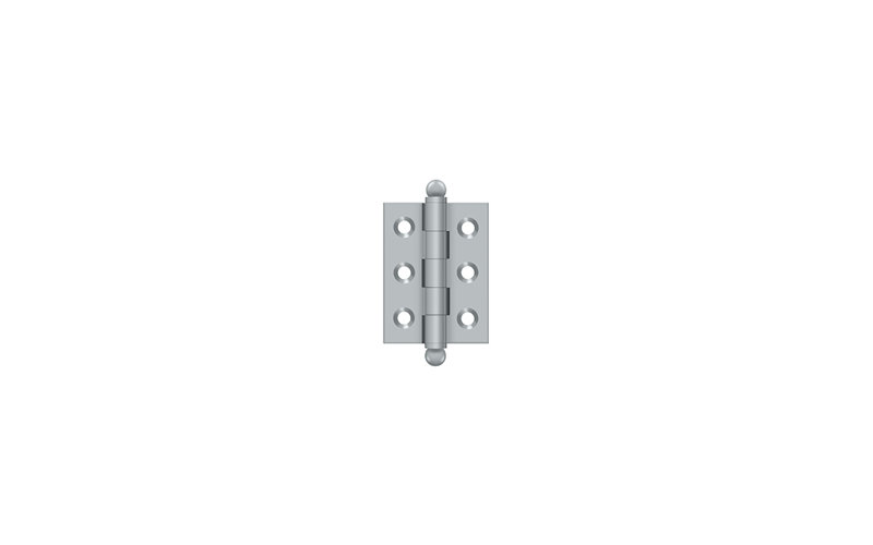 10'' x 10'' Solid Brass Traditional Hinge, Brushed Chrome, 2.5" H x 2.68" W
