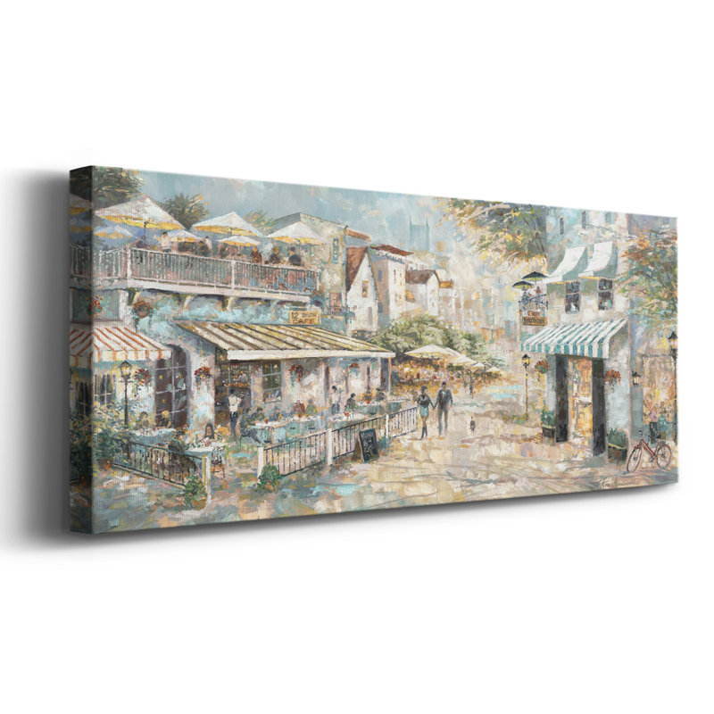" Rooftop Cafe ", 12" H x 30" W x 1.5" D