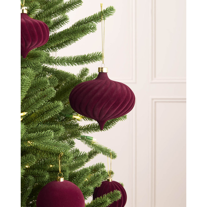 Polystyrene Shatterproof Bauble, 15 cm H x 15 cm W x 15 cm D, Burgundy