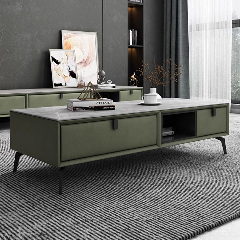Table à thé multifonctionnelle Rock, H 15,35 po x L 51,18 po x l 23,62 po