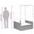  Double Sun Lounger Grey PE Rattan, Powder-Coated Steel, Polyester-559429191-559429187