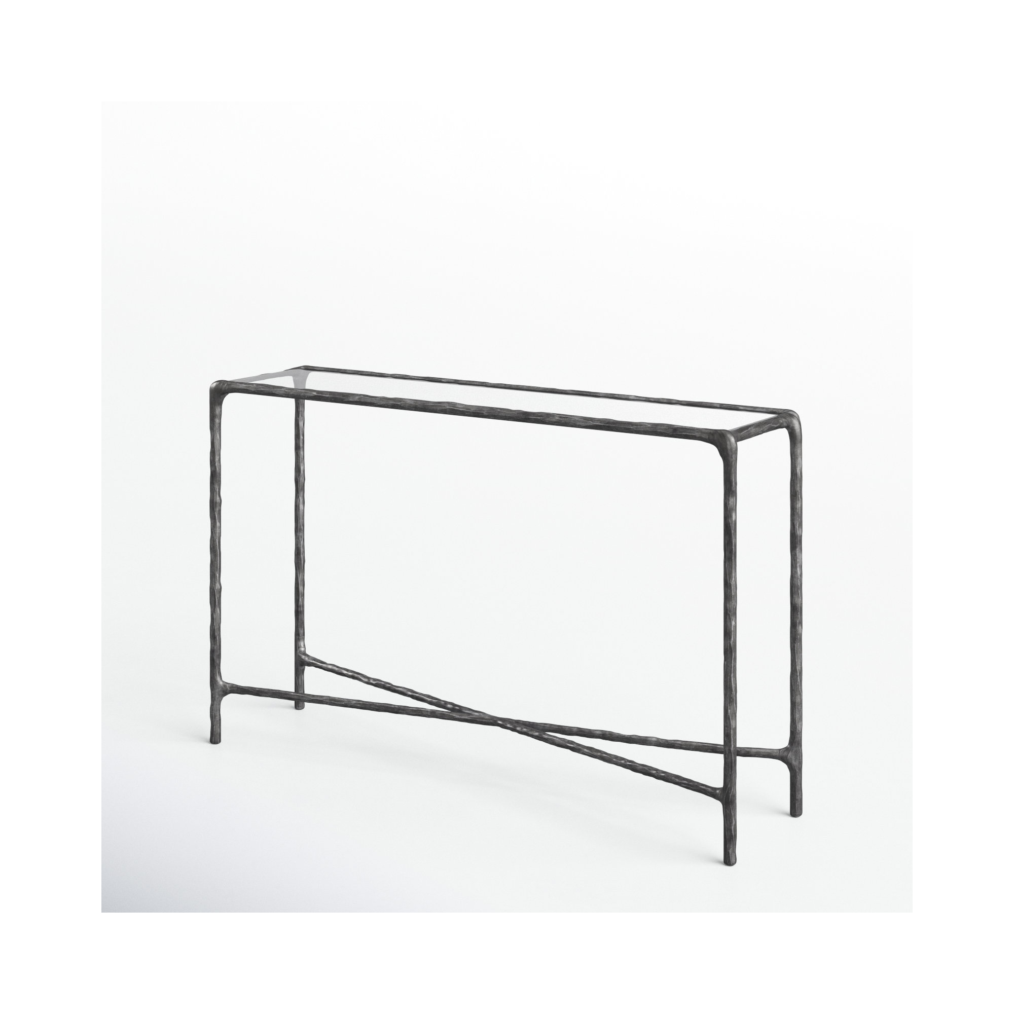 Evelynn 48'' Console Table, Black, Clear
