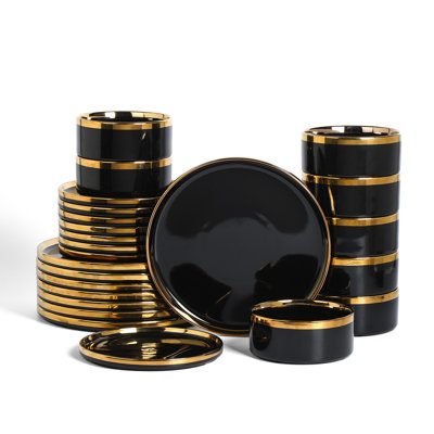 Christian Siriano Solene 24-Piece Dinnerware Set Stoneware