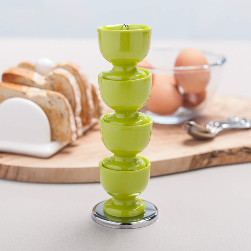 Melamine Stacking Egg Cup Set, Lime
