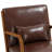 Jyrin 25.8" Wide Mid Century Upholstered Faux Leather Solid Wood Accent Chair with an Extra Pillow-620179804-620179811