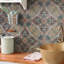 Imagine Tapestry Mandala 19.4" x 19.4" Porcelain Moroccan Wall & Floor Tile