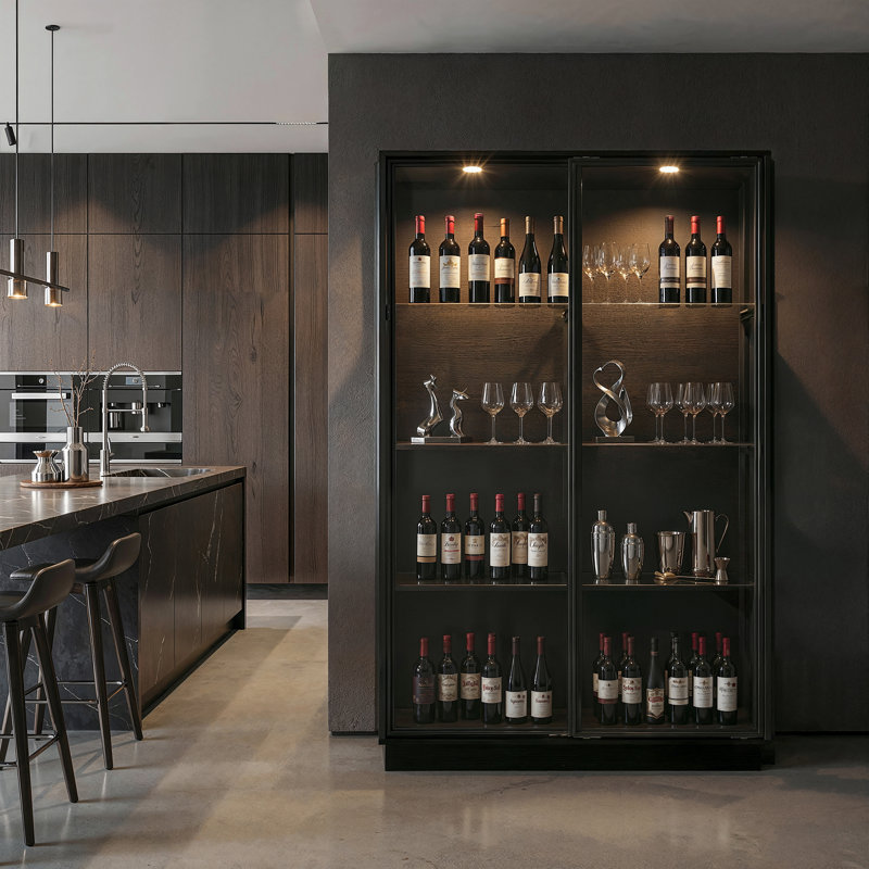 74.8”H Large Pantry Cabinet Display Case