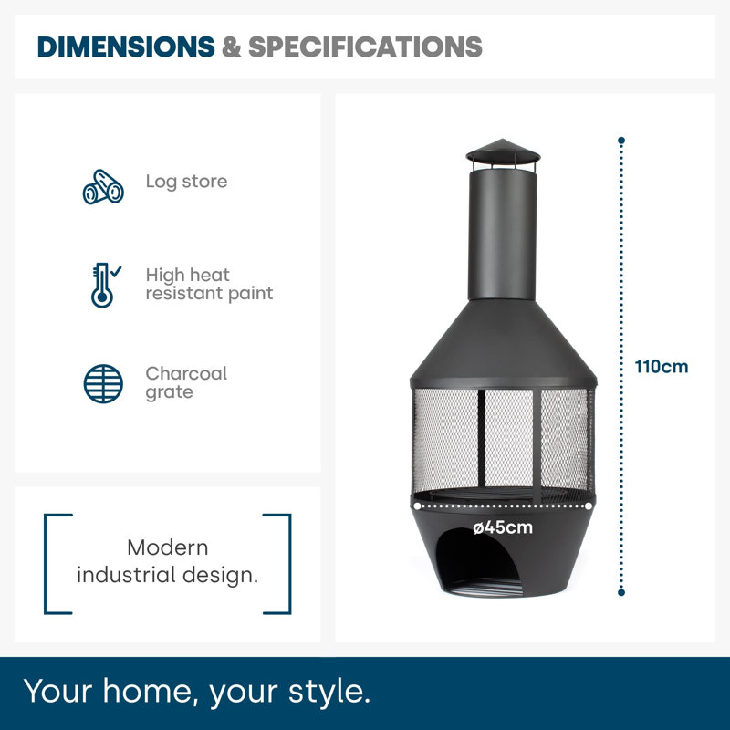 Tabris Column Wood Burning Smokeless Chimnea