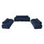 Comfortable Modern Velvet Sofas, Oversized 3-piece Set For Living Room
