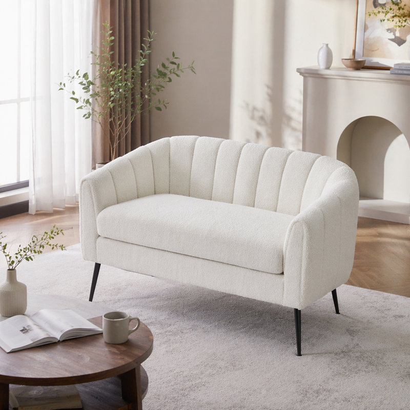 Compact Modern Glam Sofas, Chenille Fabric, Ideal For Small Spaces