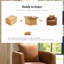 Fauteuil demi-tonneau pivotant moderne en bois massif avec coussin de dossier l 32,75 po Berklie-497334103