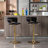 2Pcs Bar Stools,With Chrome Footrest And Base Swivel Height Adjustable Mechanical Lifting Velvet