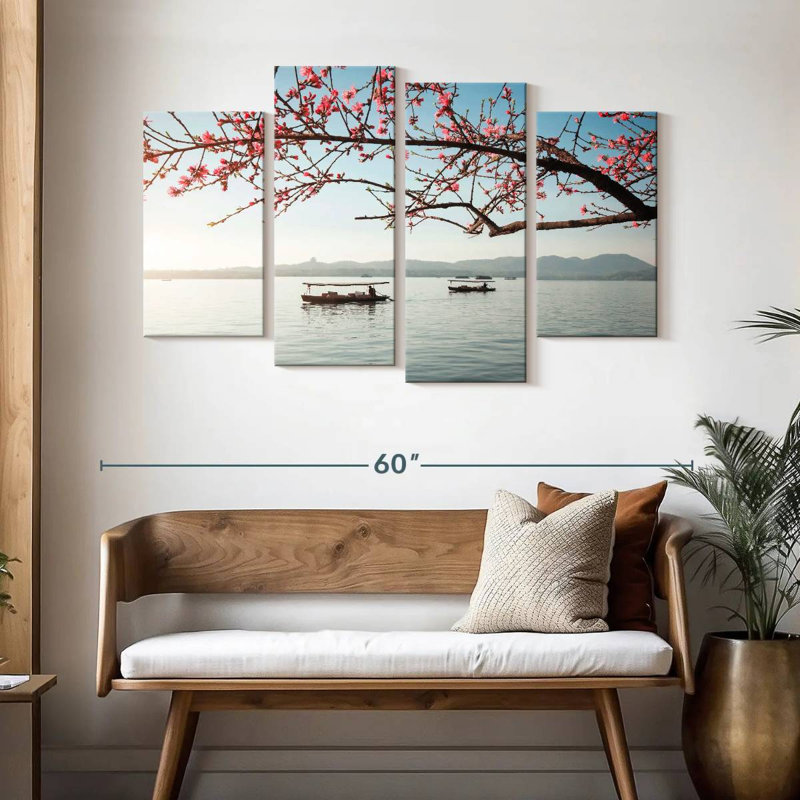 Alvord West Lake au printemps, H 32 po x l 52 po
