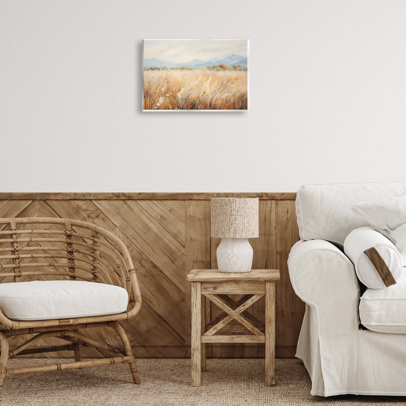 "Wheat Field Landscape", art mural par Petal Prints Design, H 10 po x l 15 po