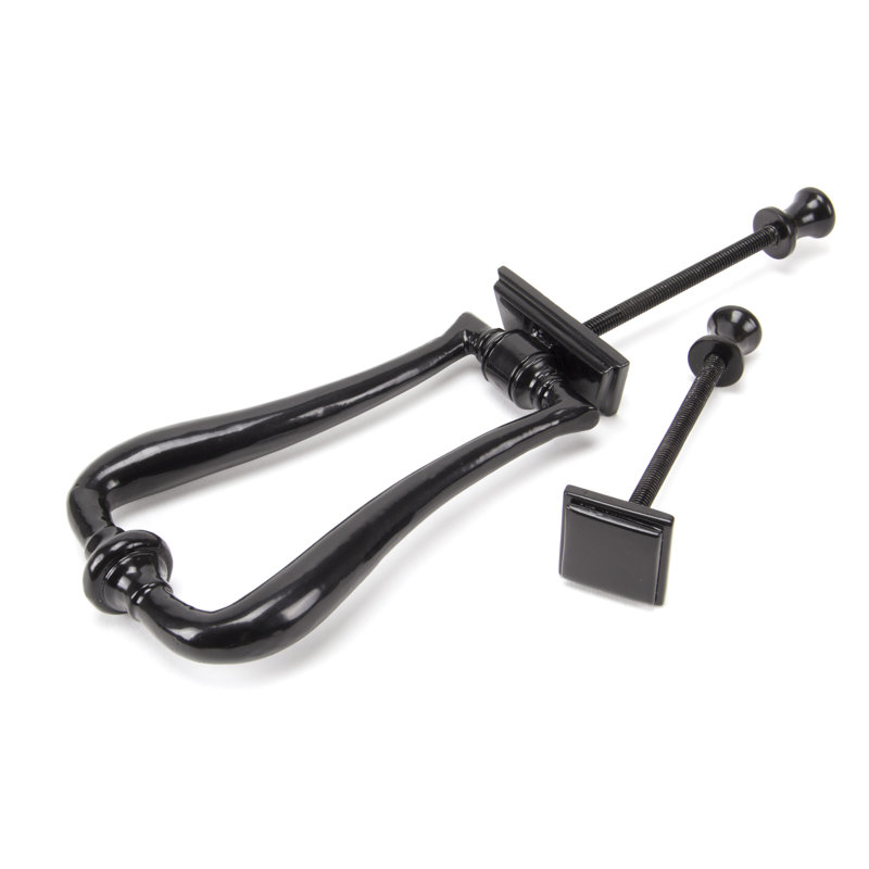 Art Deco Slimline Door Knocker, Black