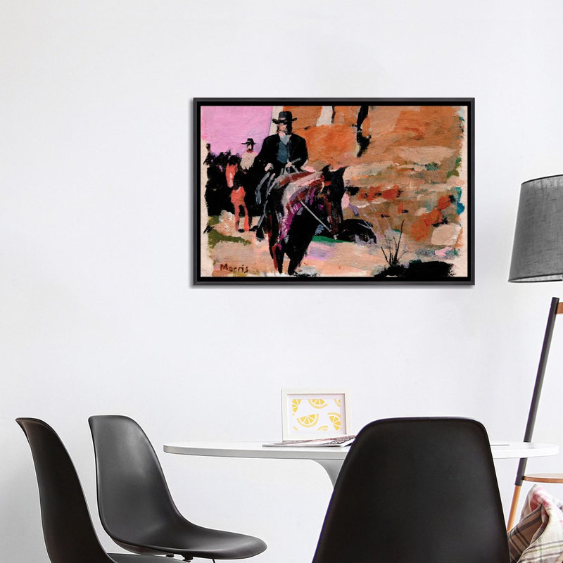 «Ride To Yuma», reproduction d'art sur toile encadrée, 40 po x 26 po, Framed Canvas, Distressed Black