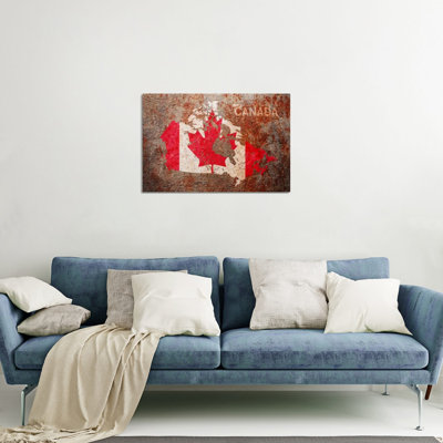 Carte du drapeau du Canada par Michael Tompsett - impression non encadrée
