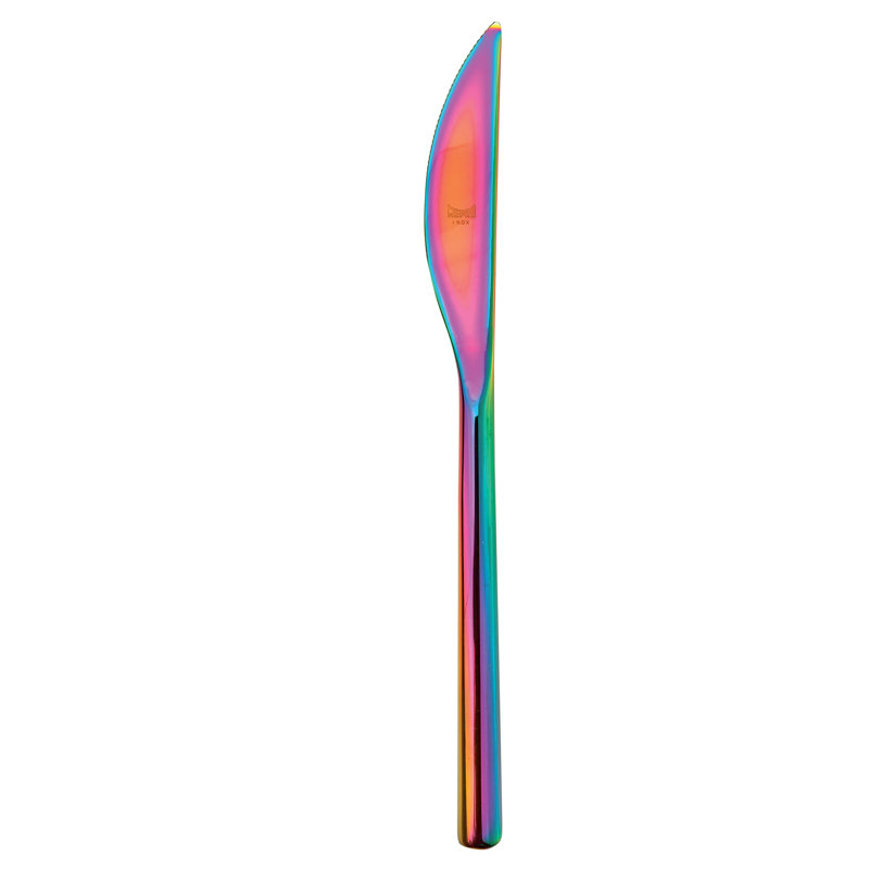 Due Stainless Steel Dessert Knife, Rainbow