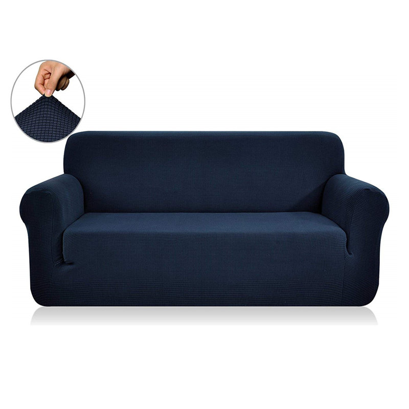 Housse pour causeuse à coussins carrés/rectangulaires, Bleu, H 23 po x l 70 po x P 24 po